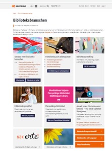 Skärmdump av Biblioteken.fi:s Pro-ingångssida för biblioteksanställda